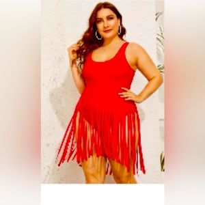 Fringe One Piece Bathing Suit. New. Never worn